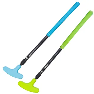 CRESTGOLF Golf-Putter, Golf-Putter für Damen und Herren, 2 Stück, Zwei-Wege-Putter,Rechts- oder Linkshänder, verstellbare Länge, Golfschläger (blau + grün)