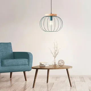 Brilliant Sorana 1-flammig 30 cm Schwarz/Holzfarbend