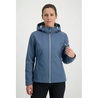 Softshelljacke CMP, Damen, Gr. 36, space, Softshell, Obermaterial: 100% Polyester. Futter: 100% Polyester, hoch geschlossener Ausschnitt, eingefasste Kante, Jacken Softshelljacke
