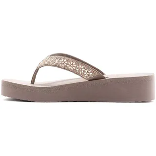 SKECHERS Damen Vinyasa WILD Daisies, Taupe, 40 EU