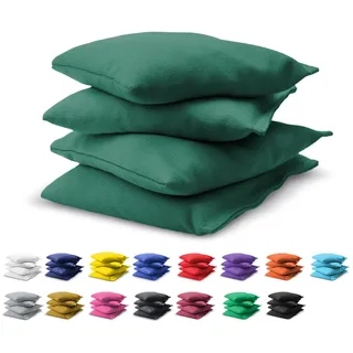 GoSports Cornhole-Wurfsäckchen, Set mit 4 Stück, Design gemäß Regelvorgaben, für jedes Wetter geeignet, Dunkelgrün