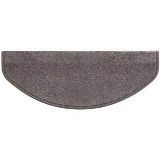 Esposa Stufenmatte , Anthrazit , Textil, Leder , Veloursleder , Uni , halbrund , 65x23.5 cm , Made in Germany , für Fußbodenheizung geeignet, rutschfest, pflegeleicht, strapazierfähig , Teppiche und Böden, Schmutzfangmatten, Stufenmatten