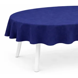 Bestlivings Gartentischdecke ( 140x180cm / Navy ) Weichschaum – wetterfeste Outdoor Tischdecke mit Paspelband, rutschfest & abwischbar – ideal für Garten, Balkon & Terrasse - Navy
