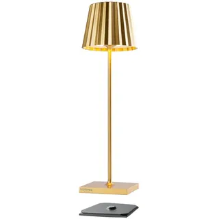 LED-Tischleuchte Troll 2.0 sompex gold, 38 cm. Schirm 9xFuß 10xFuß 10 cm