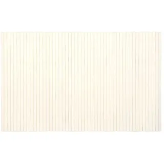 PANA® Badematte Bambus • rutschfeste Bambusmatte für Badezimmer, Küche, Eingang • Hygienisch & Pflegeleicht • Holzmatte 50x80 cm in Weiß