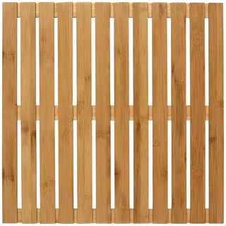 Wenko Baderost Indoor & Outdoor Bambus Braun 50 x 50 cm