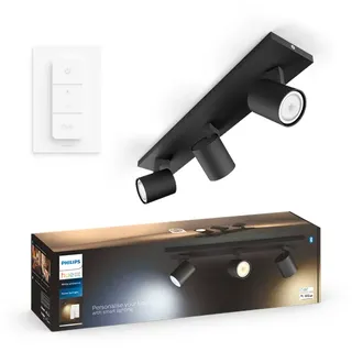 Philips Hue Runner Tripple Spotlight - Black - With Dimmer Switch