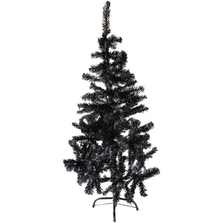 Linder Weihnachtsbaum 120cm hoch, schwarz künstlicher Tannenbaum, schwarz - Schwarz