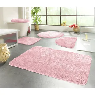 Badematte KINZLER "Chaozhou" Gr. 3, rosa (rosé), H:20mm, Polyester, Badematten, Badematte, Badteppich, Uni Farben, weich, als rechteckig, rund & Set erhältlich