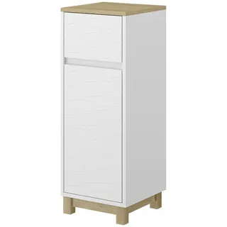 Vicco Midischrank Livia Weiß 30 x 80 cm mit Schublade, Model 50150 - Weiß
