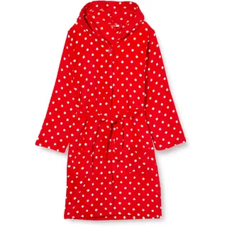 Playshoes Unisex Kinder Fleece-Bademantel Morgenmantel, Punkte, 158/164