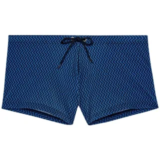 Hom Herren Morny Badehose Swim Trunks, Micro Motiv Marineblau/Orange, XL