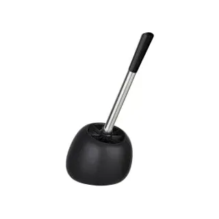 Wenko WC-Garnitur Polaris schwarz matt Stein, 1 St.