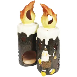 Windlicht in Kerzenform Weihnachtsteelicht 1 flammig Höhe 20cm