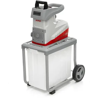 IKRA Elektro Gartenhäcksler ILWH 3000, leise robust wartungsarm, starke 3.000W, Aststärke bis 45mm, Blauer Engel