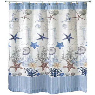 Avanti Linens Antigua Duschvorhang, Textil, Mehrfarbig, Shower Curtain