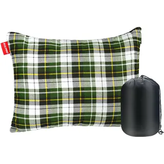 RISEPRO Outdoor-Campingkissen, leicht, komprimierbar, Flanell-Reisekissenbezüge, waschbar, Abnehmbarer Kissenbezug, Camping und Rucksackreisen, Grün