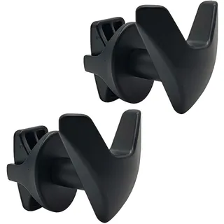 LH Paar VIP Handtuchhalter ohne Loch für Badezimmer, selbstanschraubbar am Heizkörper ohne Bohren - Made in Italy (mattschwarz)