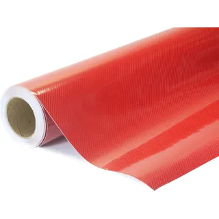 Glänzend 5D carbon rot wrapfolie 152x1500cm - innen/außen - Rot