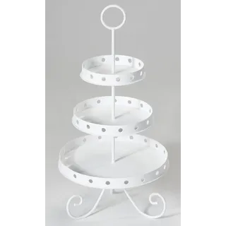 CHRISTMAS GOODS by Inge Dekoetagere »Weihnachtsdeko mit 3 Etagen, Höhe 55 cm« Etagere aus Metall, weiß
