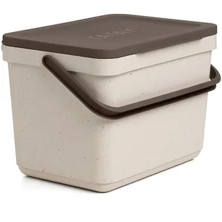 TATAY Biomülleimer Küche 6L | Organischer Abfalleimer Smart ohne Halterung | Kompaktes und Funktionales Design | Aus 100 % Recyceltem Material | 26,5x20,5x18,5 cm, Ecohome