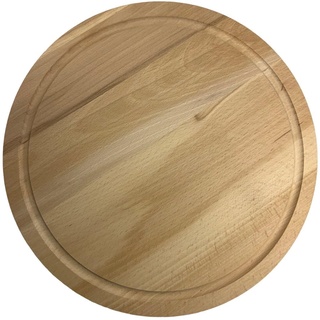 efo Rundes Schneidebrett aus Holz, Holzpad, rundes Servierbrett, kleines Schneidebrett, Holz, 25 cm