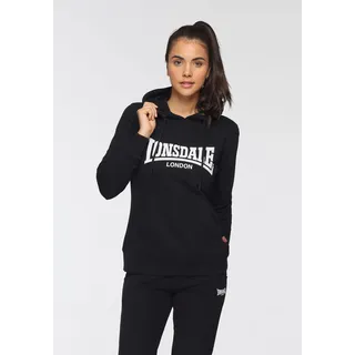 Lonsdale Damen Flookburgh Kapuzenpullover, Schwarz, XS EU