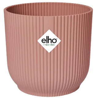 elho Vibes Fold Rund 30 Pflanzentopf - Blumentopf für Innen - 100% recyceltes Plastik - Ø 29.5 x H 27.2 cm - Rosa/Zartrosa