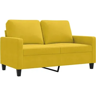 vidaXL 2-Sitzer-Sofa Gelb 120 cm Samt - Gelb