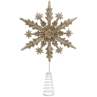 Atmosphera Createur d ́interieur Weihnachtsbaumspitze Glitzernde Schneeflocke 22 cm , Kunststoff , 23 cm , Dekoration, Weihnachtsdekoration, Christbaumschmuck, Christbaumspitzen