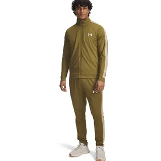 Under Armour Herren Rival Knit Track Suit, zweiteiliger Jogginganzug mit Hose und Sweatjacke, schnelltrocknender Trainingsanzug aus weichem Stricktrikot,Canteen Green/Field Khaki/Field Khaki,MD