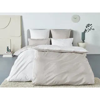 OTTO home Mila2 Mako-Satin Beige 135 x 200 cm + 2 x 40 x 80 cm