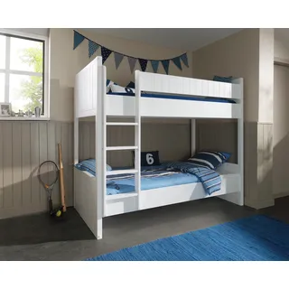 Vipack Etagenbett Robin 90 x 200 cm Holz lackiert weiß