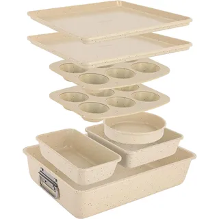 NutriChef Backformen-Set 8-teilig rund