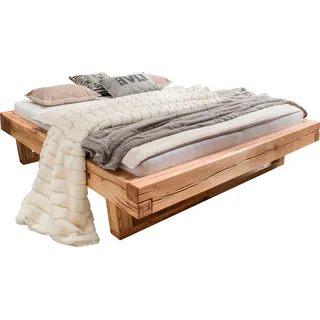Home affaire Massivholzbett »Ultima, hohe Belastbarkeit, Futonbett ohne Kopfteil« 3 Stk. tlg. aus Eiche oder Fichte, FSC-zertifiziert, in vielen Breiten, beige
