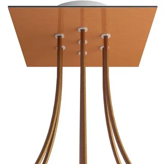Creative Cables Kroq207f108 Rose-one Square Satin Copper Rose Kit - Multicolor - 200 mm