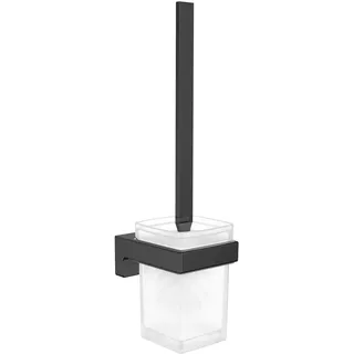 emco cue Bürstengarnitur, satiniertes Kristallglas, Wandmodell, schwarz, 321513300