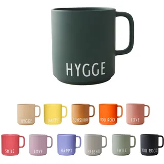 Design Letters Kaffeebecher Porzellan Dunkelgrün HYGGE | Dekorativ Kaffeetasse | Personalisierte Geschenke, Hochzeitsgeschenk | Schöne Tassen | Tasse mit spruch | Tasse Lieblingsmensch 250 Ml