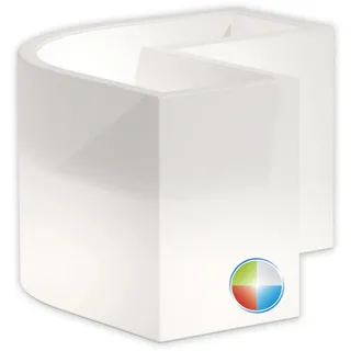 BLUMENKÜBEL HARZLAMPE ECKIG BLUMENKASTEN H 50 PFLANZKÜBEL RGB LED SOLARBATTERIE