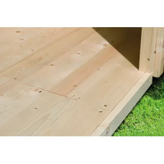 Karibu Gartenhaus-Fußboden 16mm naturbelassen B:230cm T:230cm Beige
