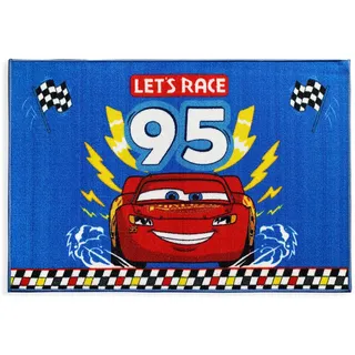 Nada Home Rutschfester Teppich Kinderzimmer Disney Cars Lightning mcqueen 80x120 cm 5436