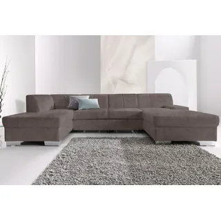 DOMO collection »Star, zeitloses und elegantes Design, viel Platz, Breite 304cm, U-Form« fester Sitzkomfort, wahlweise mit Bettfunktion,