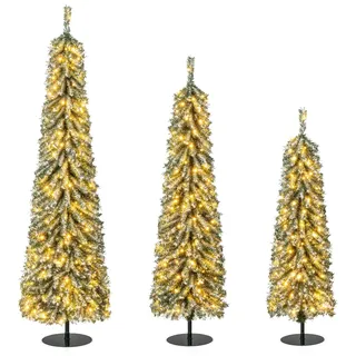 Costway Bleistift Weihnachtsbaum Grün 120-180 cm