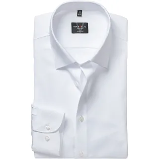 MARVELIS Langarmhemd New York Kentkragen, Businesshemd, körpernah, extra langer Arm
