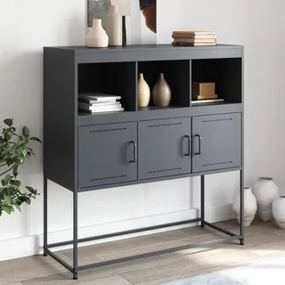 vidaXL Sideboard Anthrazit 100,5x39x107 cm Stahl - Grau