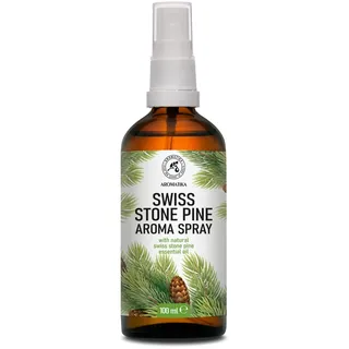 Aromatisches Spray Zirbelkiefer 100 ml - Zirbelkiefernöl Spray - Natürliches Duftspray mit ätherischem Zirbenöl - Raumduft & Lufterfrischer für Räume und Textilien - Frischer Zirbenduft