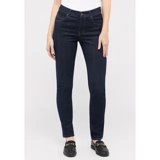 Slim-fit-Jeans ANGELS "CICI", Damen, Gr. 42, Länge 32, blau (schwarz indigo), Denim/Jeans, Obermaterial: 91% Baumwolle, 6% Polyester, 3% Elasthan, slim fit, Jeans Slim-fit-Jeans