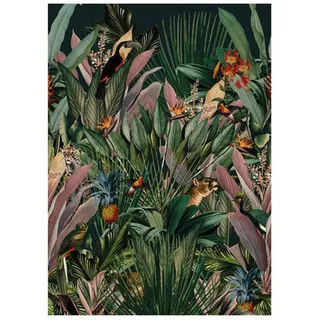 Fototapete , Multicolor , Kunststoff, Papier , Tier , 200x280 cm , Fsc, Bsci, Made in Eu , Tapeten & Wandverkleidungen, Fototapeten