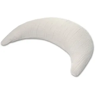 Theraline Musselinmond inkl. Bezug aus 100% Baumwolle, Stillkissen, Bauchstützkissen, Kuschelkissen, Reisekissen (Sandbeige)