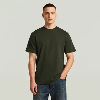 T-Shirt G-STAR "True Regular", Herren, Gr. L, asfalt, Jersey, Obermaterial: 100% Baumwolle, unifarben, regular fit hüftbedeckend, Rundhals, abgesteppte Kante, Shirts T-Shirt, aus Baumwolle, Rundhals